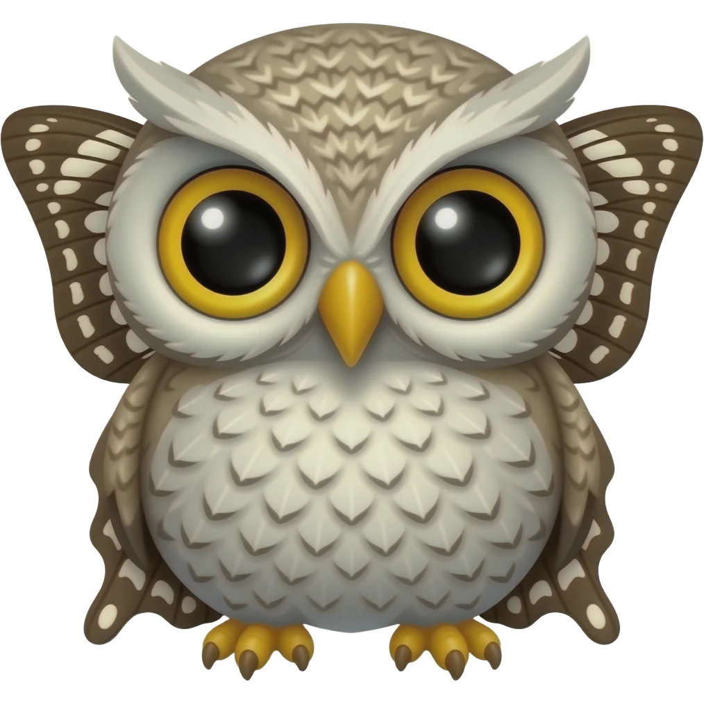 Owl eye butterfly emoji