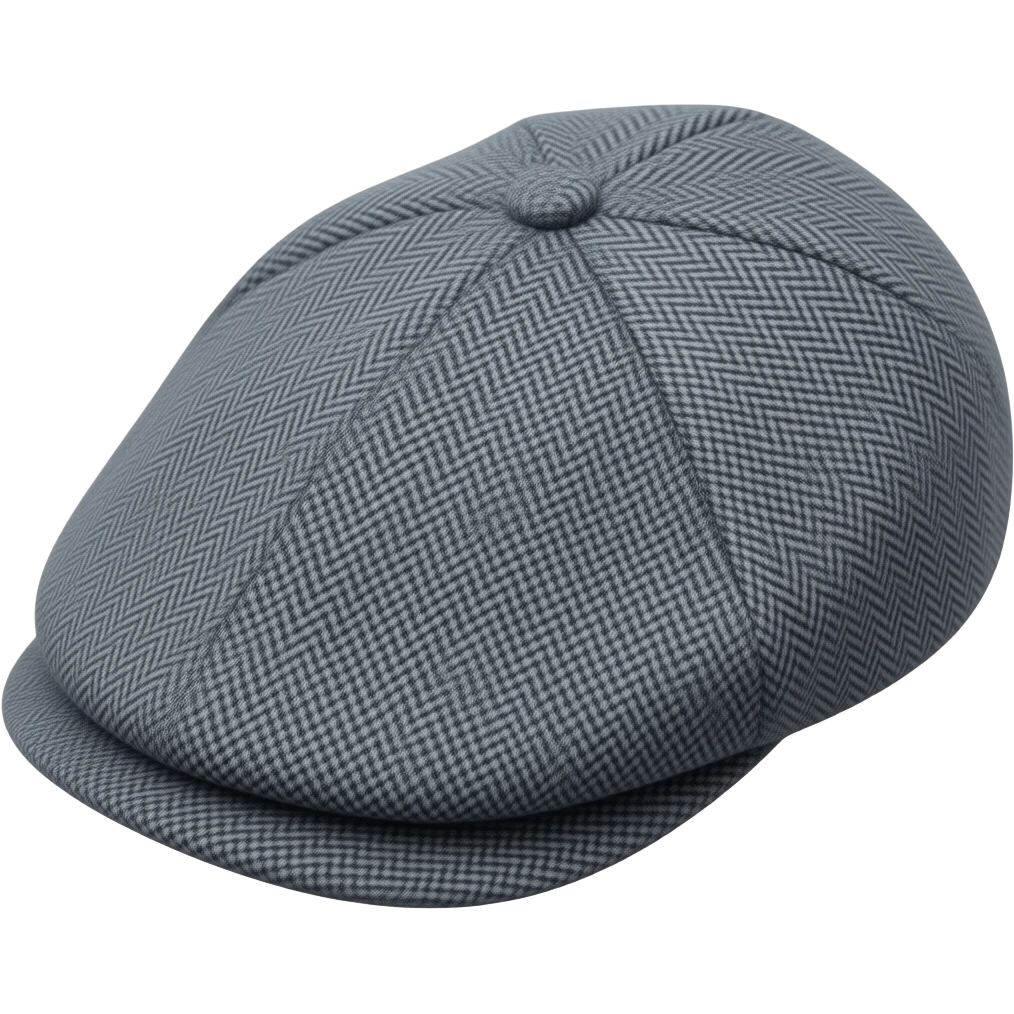 FLAT CAP GRAY Shelby Herringbone Newsboy Cap emoji