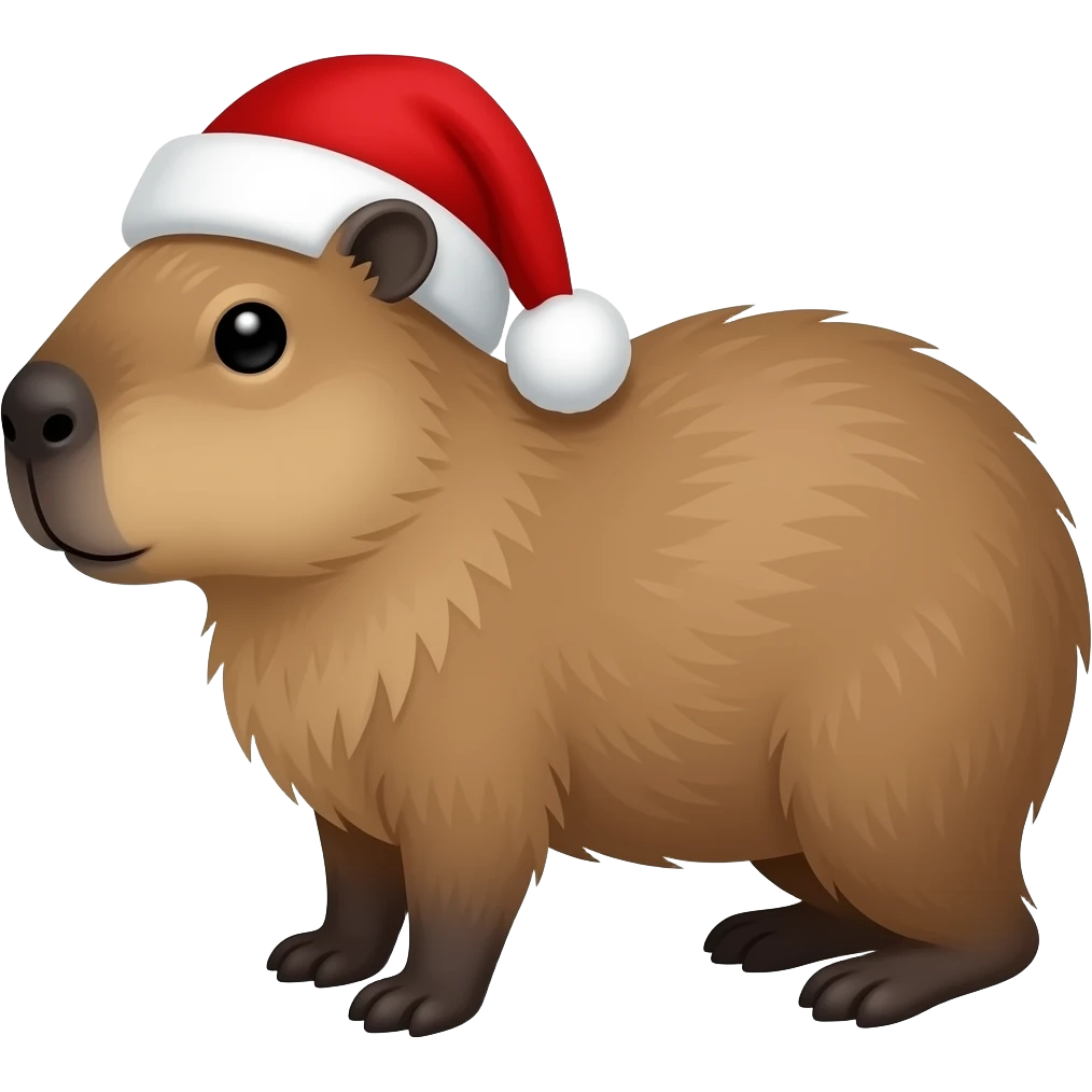 Capibara de navidad emoji