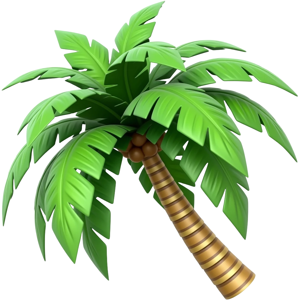 Plam tree 3d emoji