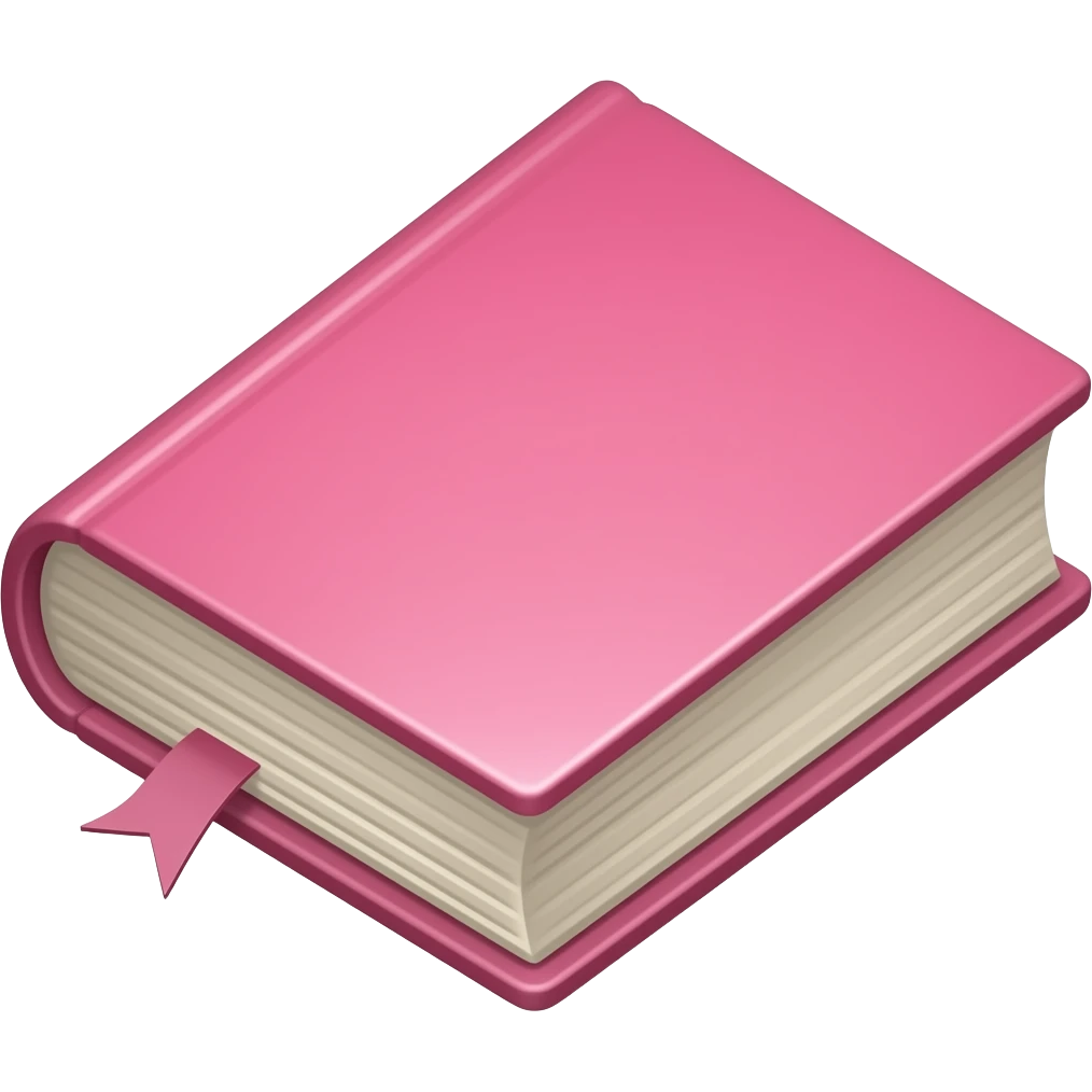 Pink book emoji