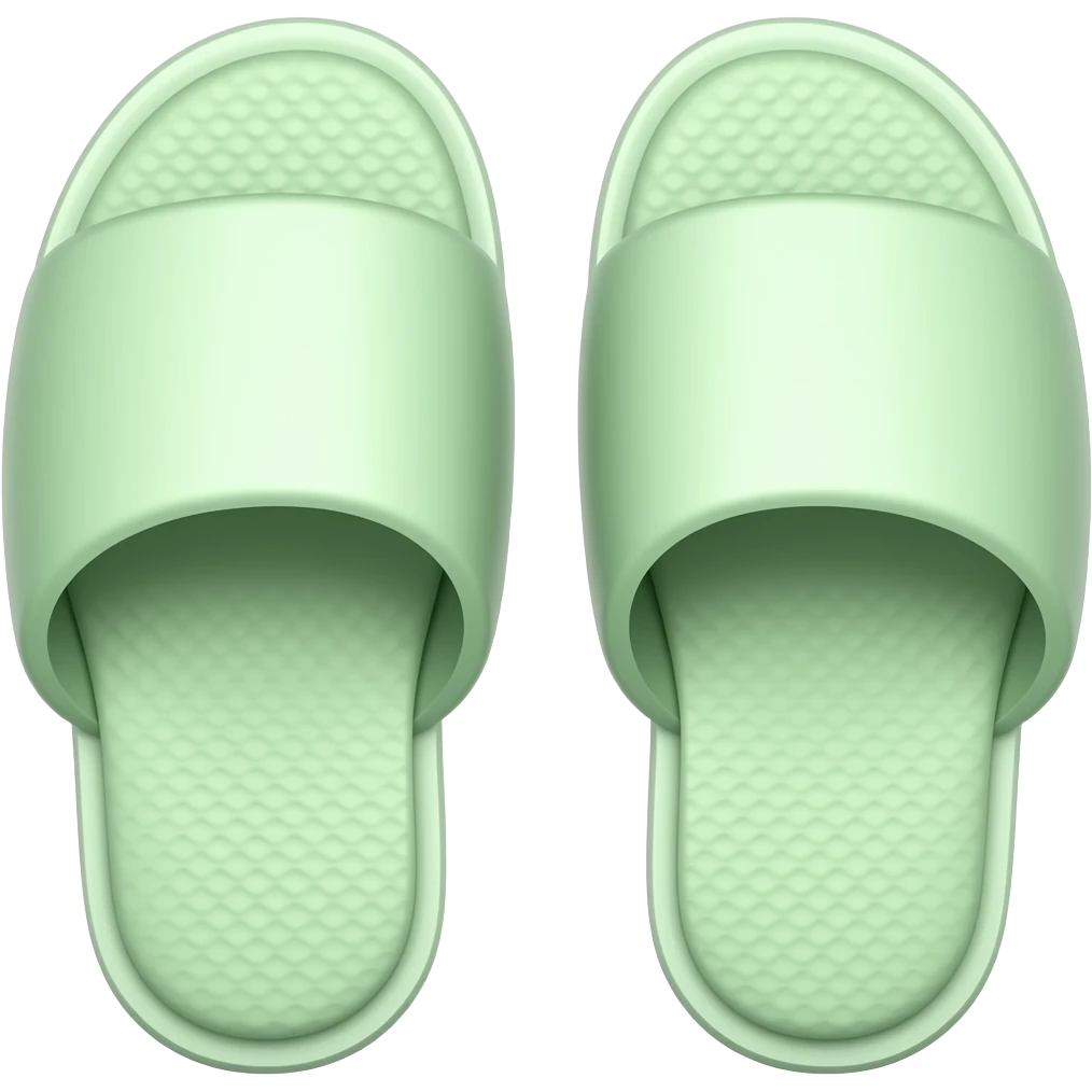 light green home slippers emoji