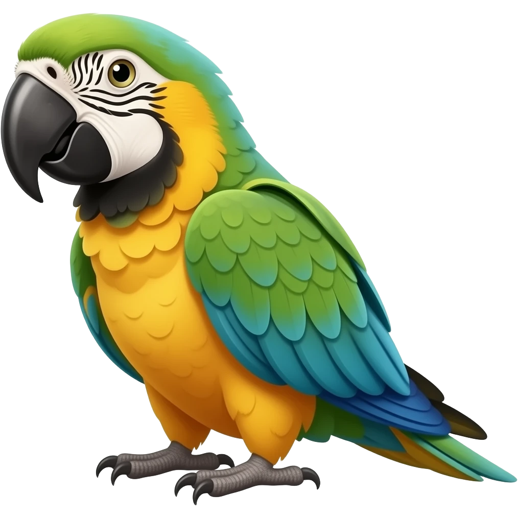 cartoonish style parrot emoji