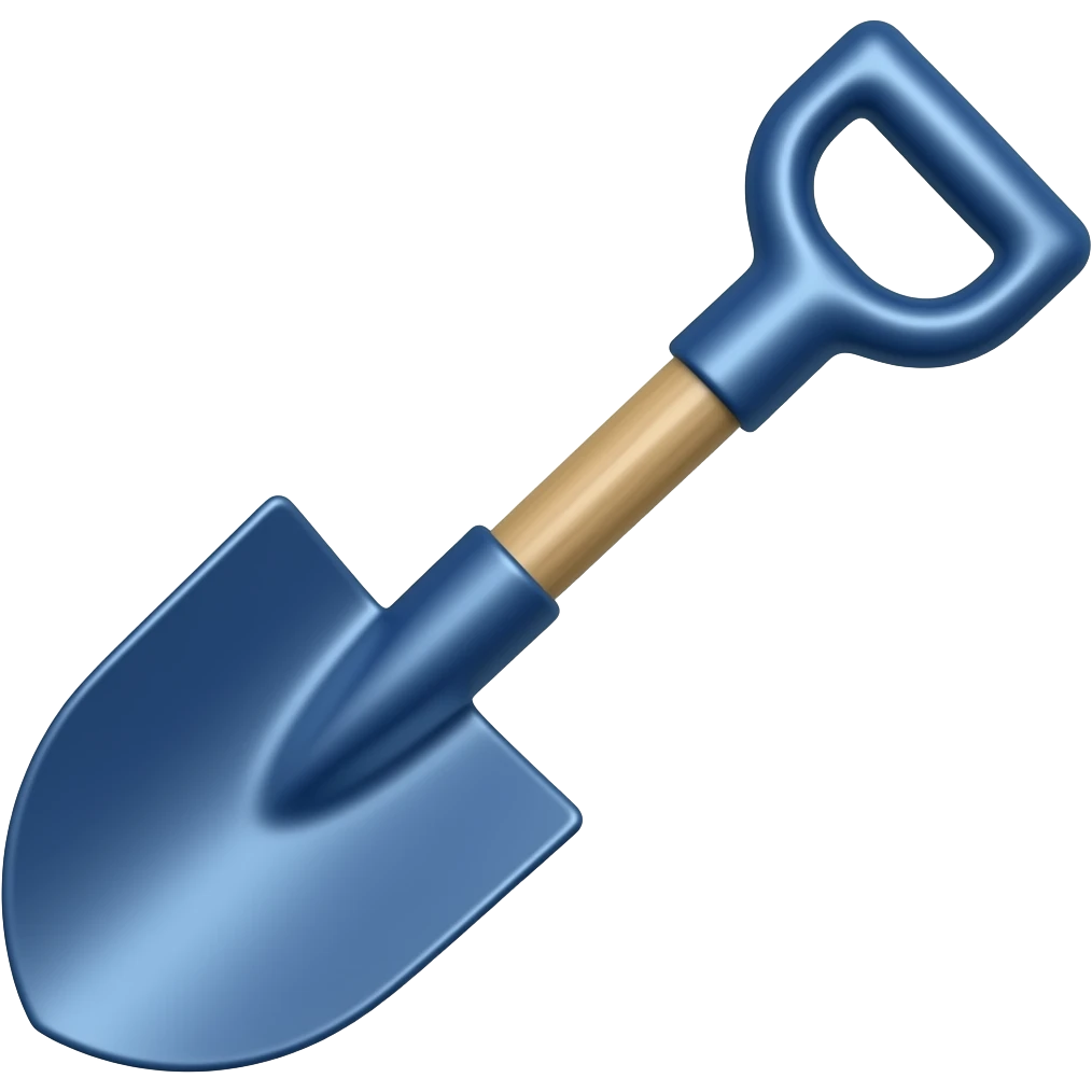 digging shovel blue emoji