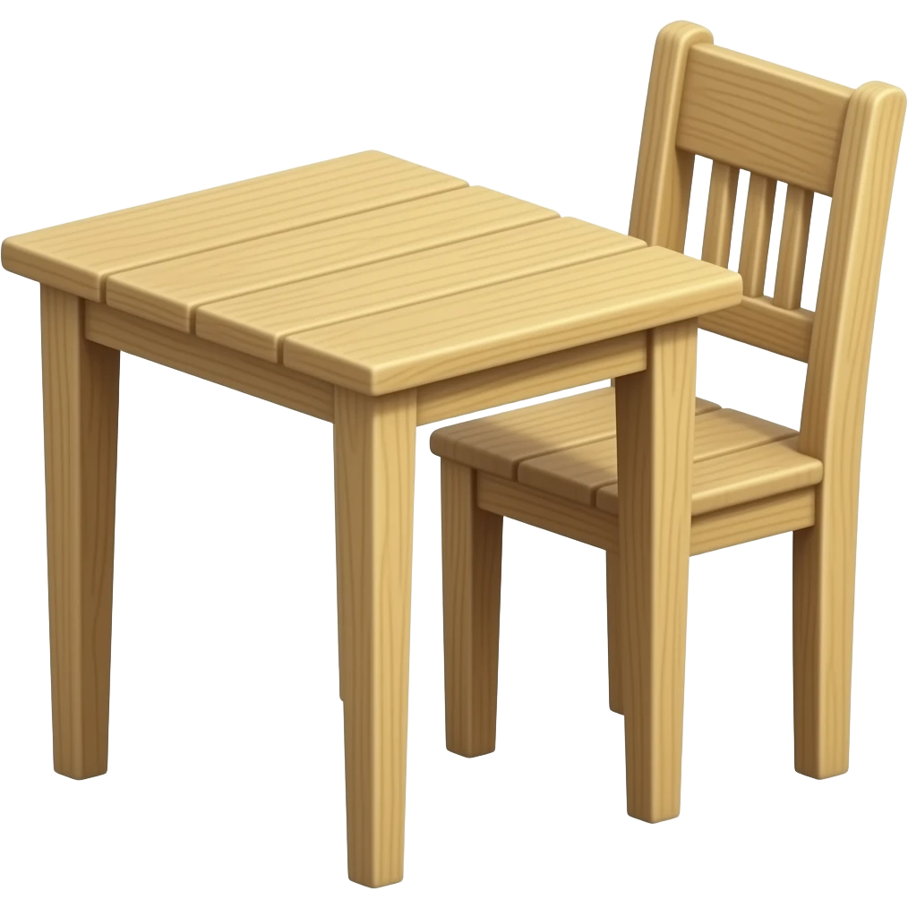 table and chair emoji