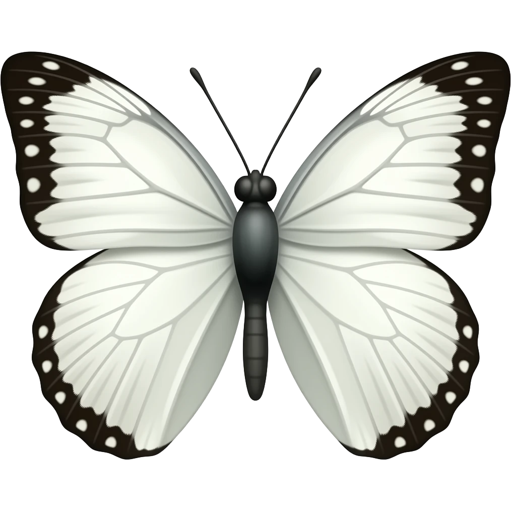 Butterfly white emoji