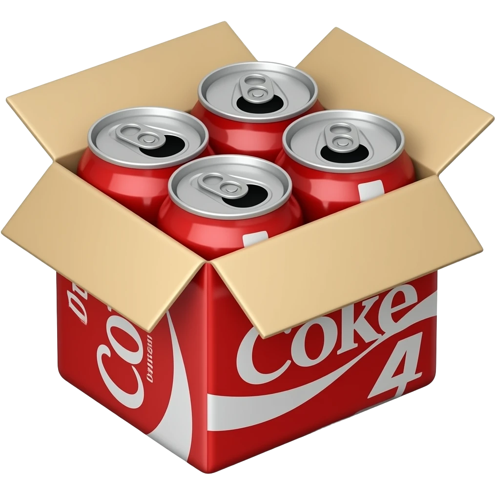 Box of diet coke cans emoji
