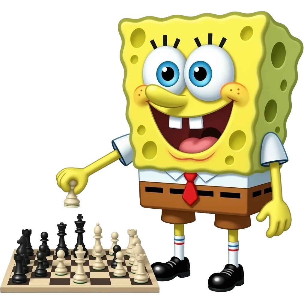 SpongeBob playing chess emoji