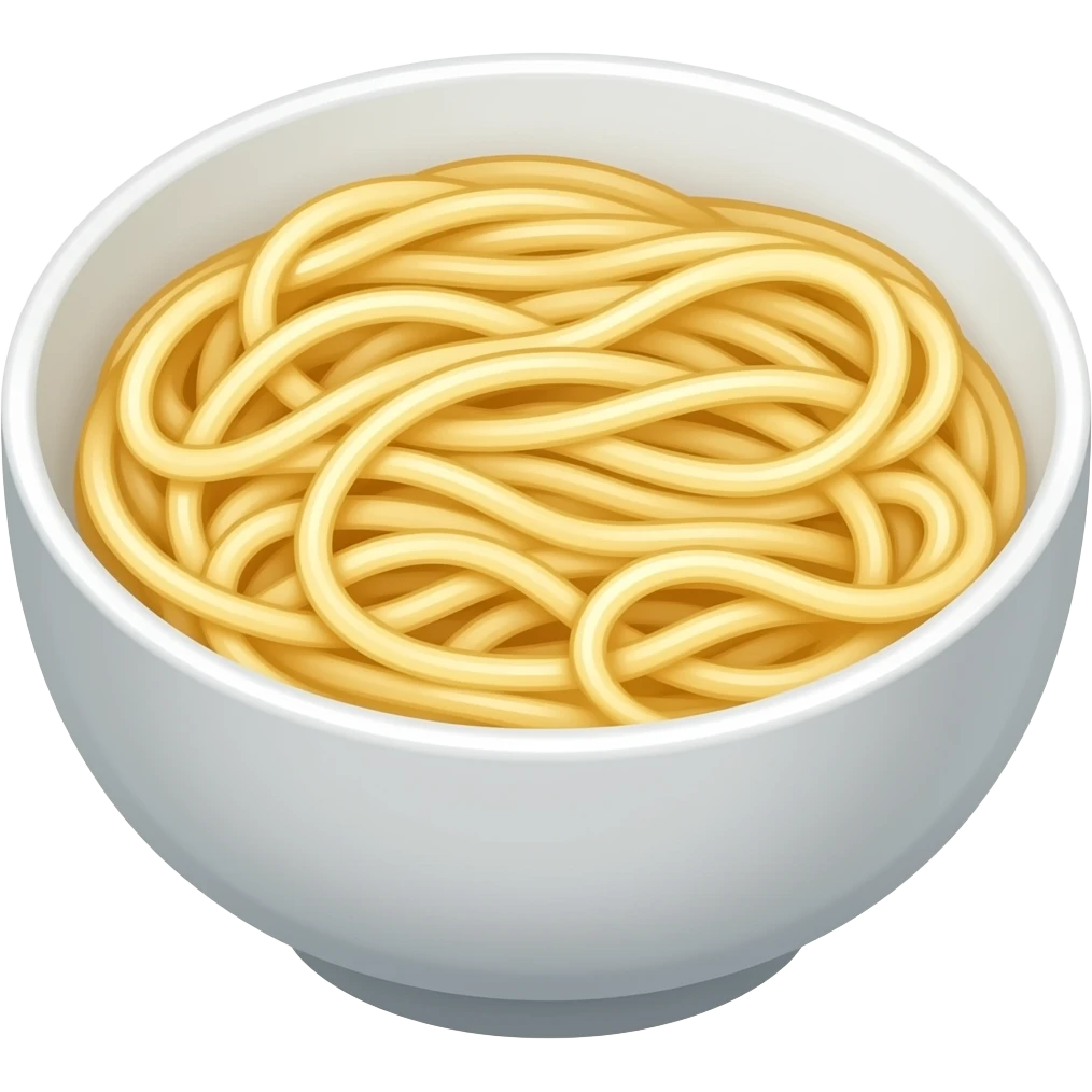 Egg noodles in a bowl emoji