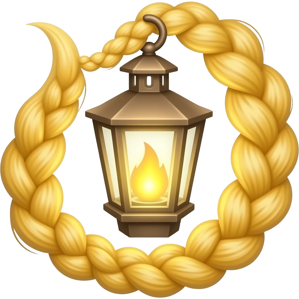Rapunzel lantern emoji