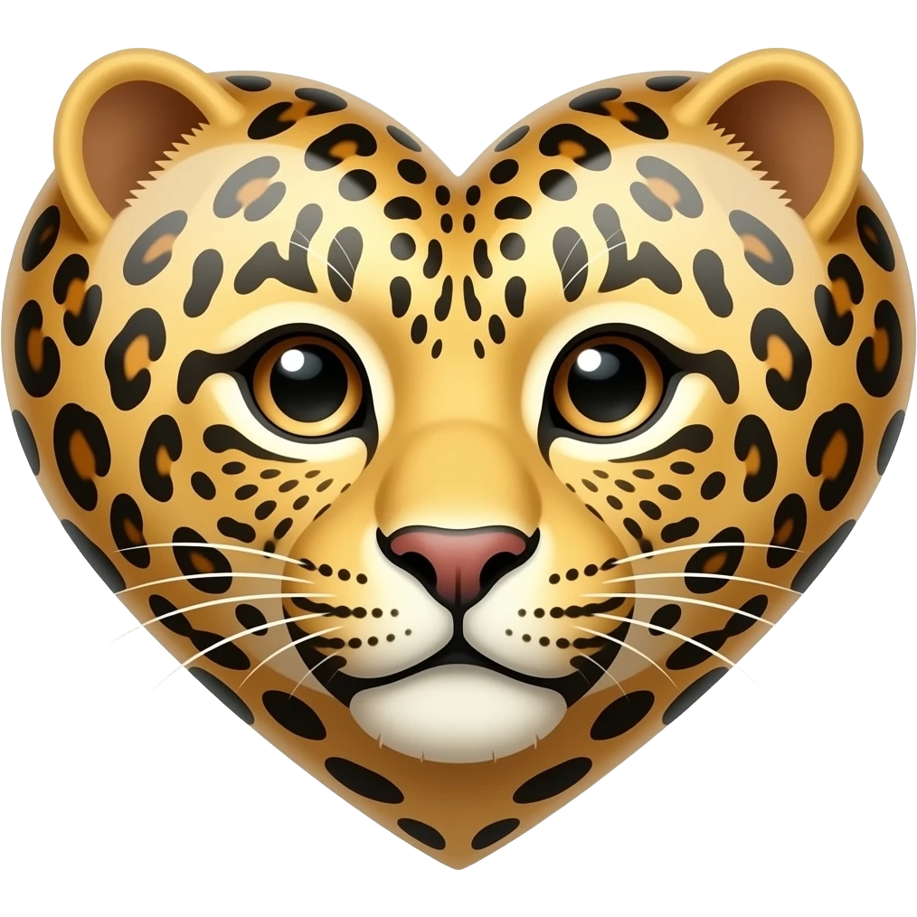 Leopard heart emoji
