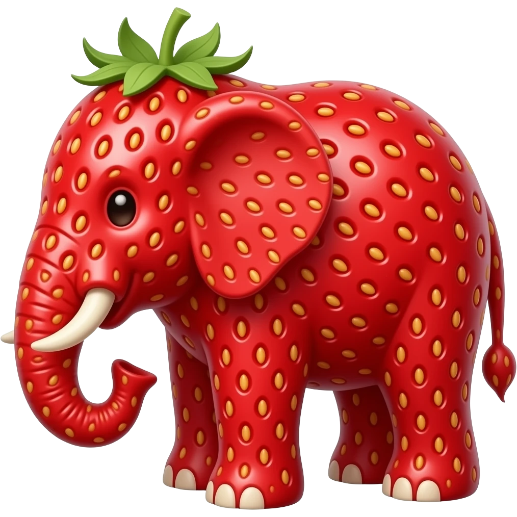strawberry elephant emoji