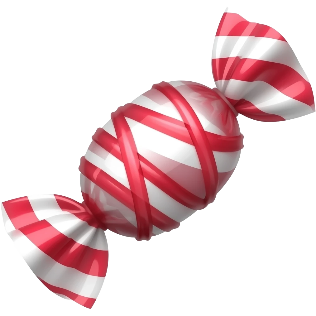 A red string wrapped around a candy emoji