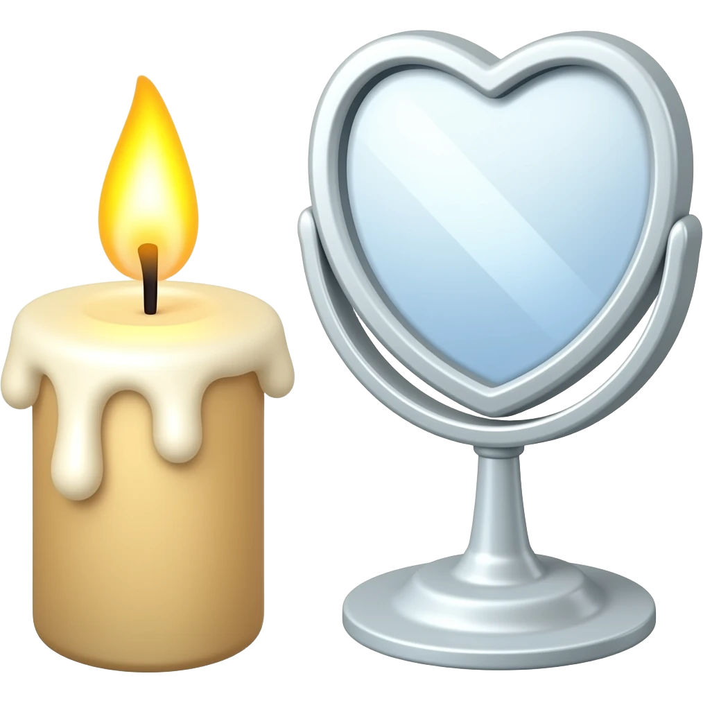 🕯🤍🪞 emoji