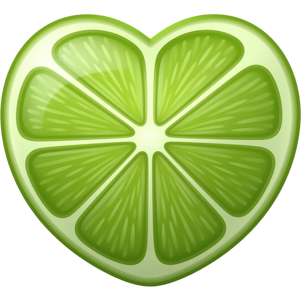 Lime heart emoji
