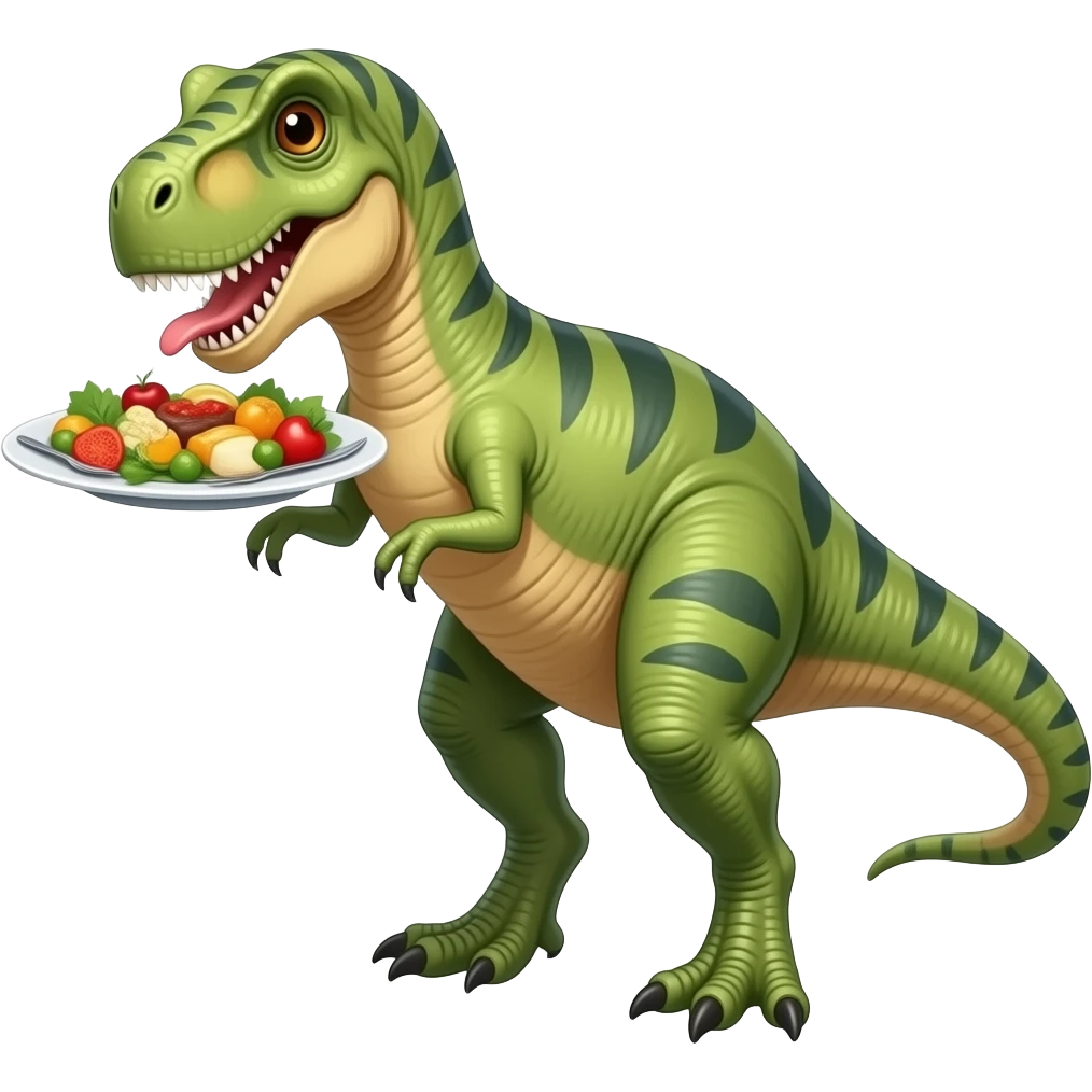 🦖🍽️✨ emoji