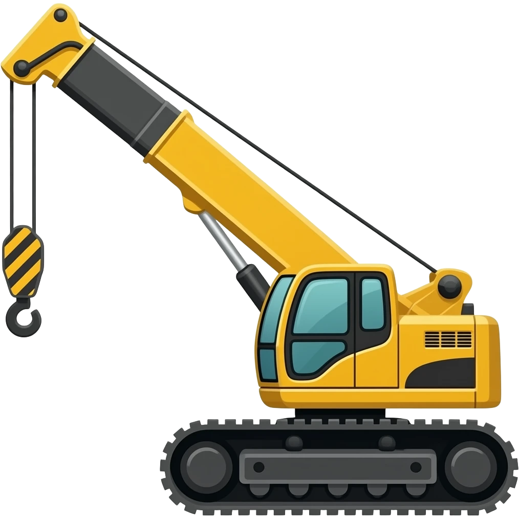 Crawler crane machin emoji