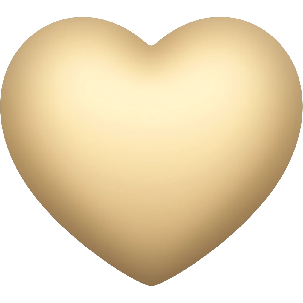 Beige heart emoji
