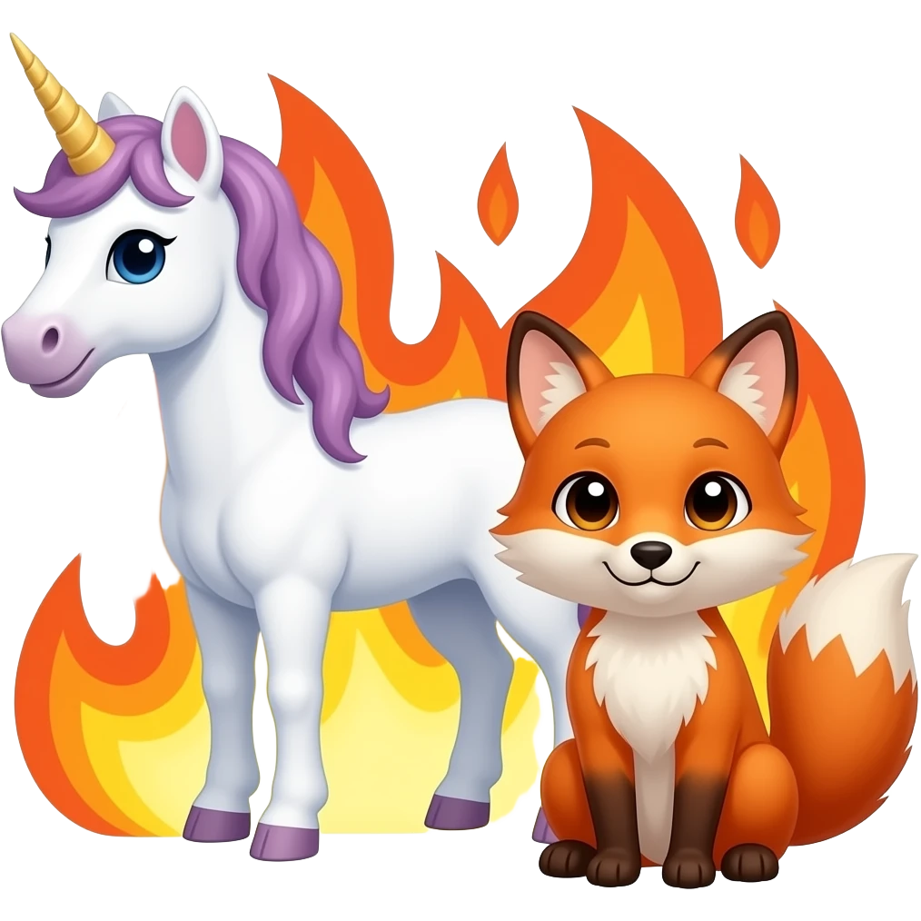 🦄🔥🦊 emoji