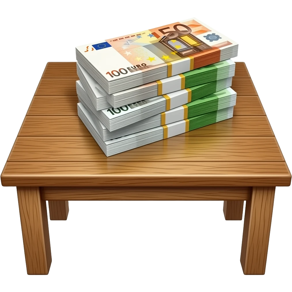 euros on table emoji