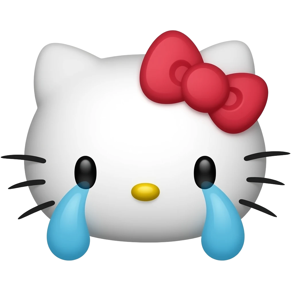Cry hello kitty emoji