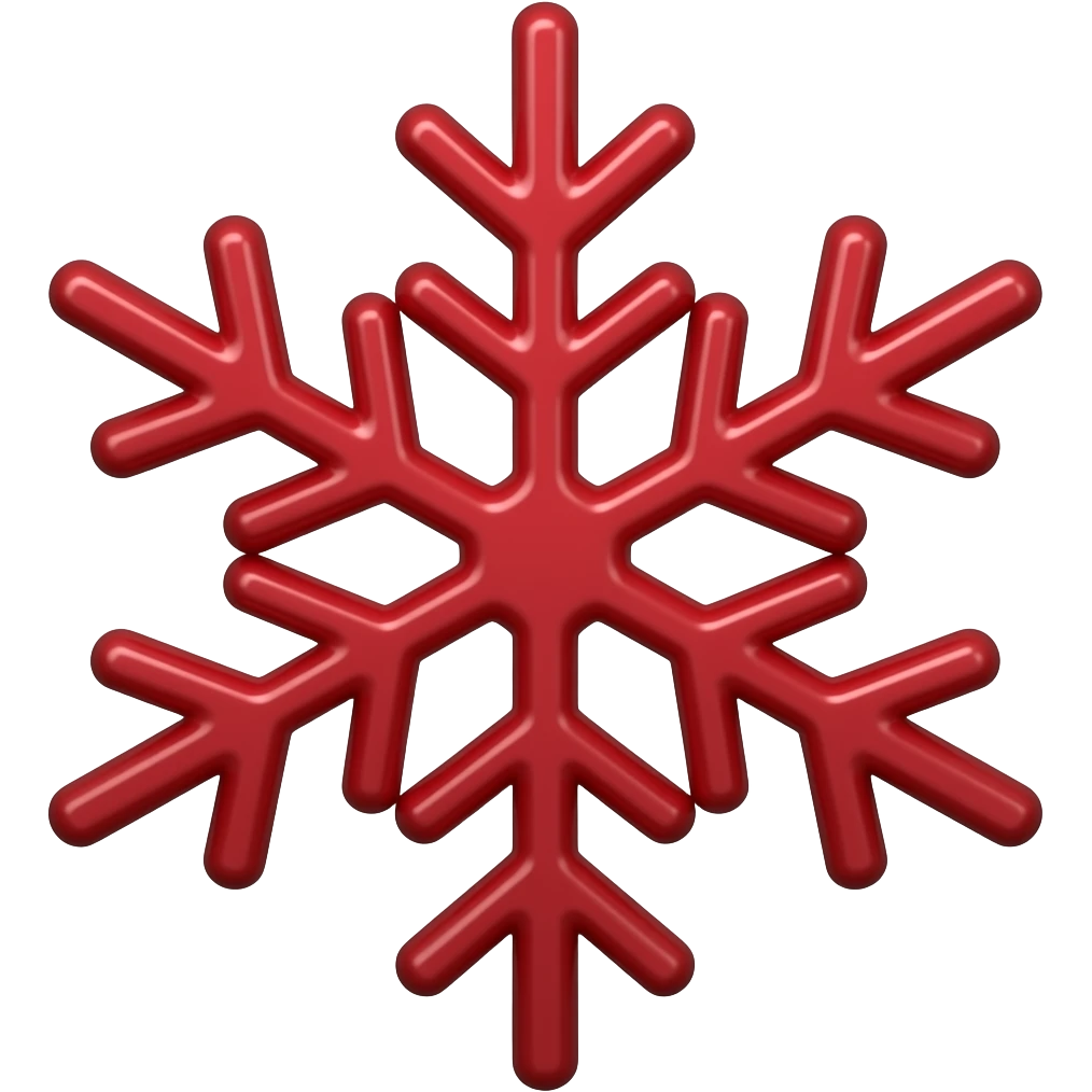 Snowflake     Cherry red emoji