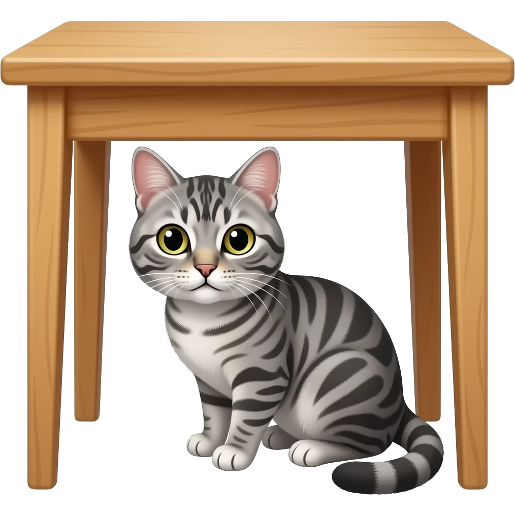 cat under table emoji