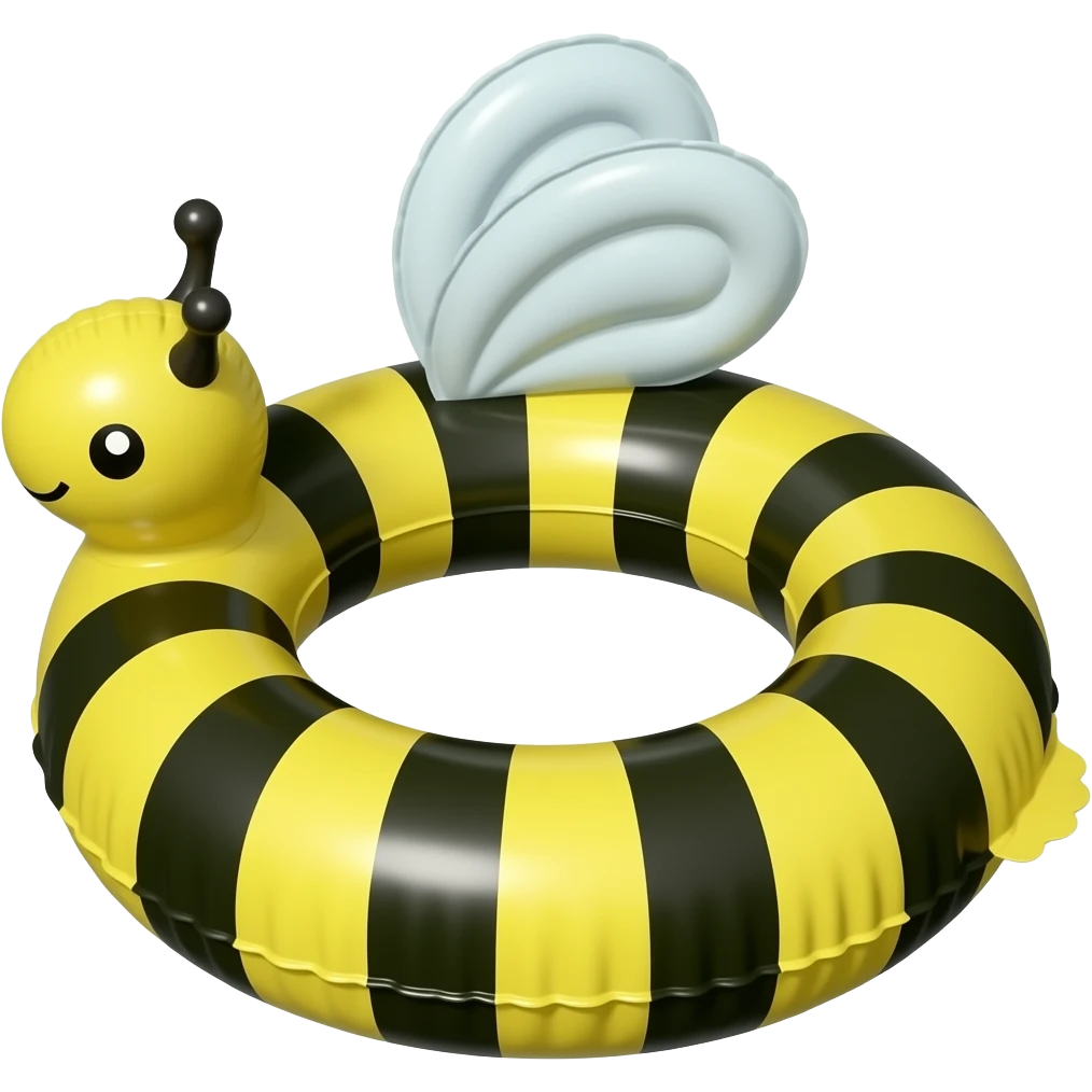 inflatable bee pool float ring emoji
