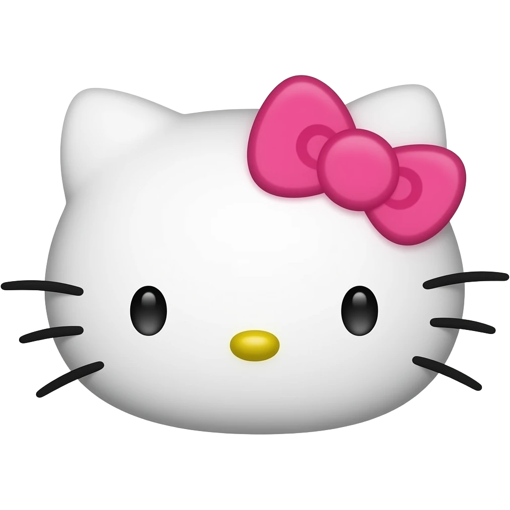 Hello Kitty with only head emoji