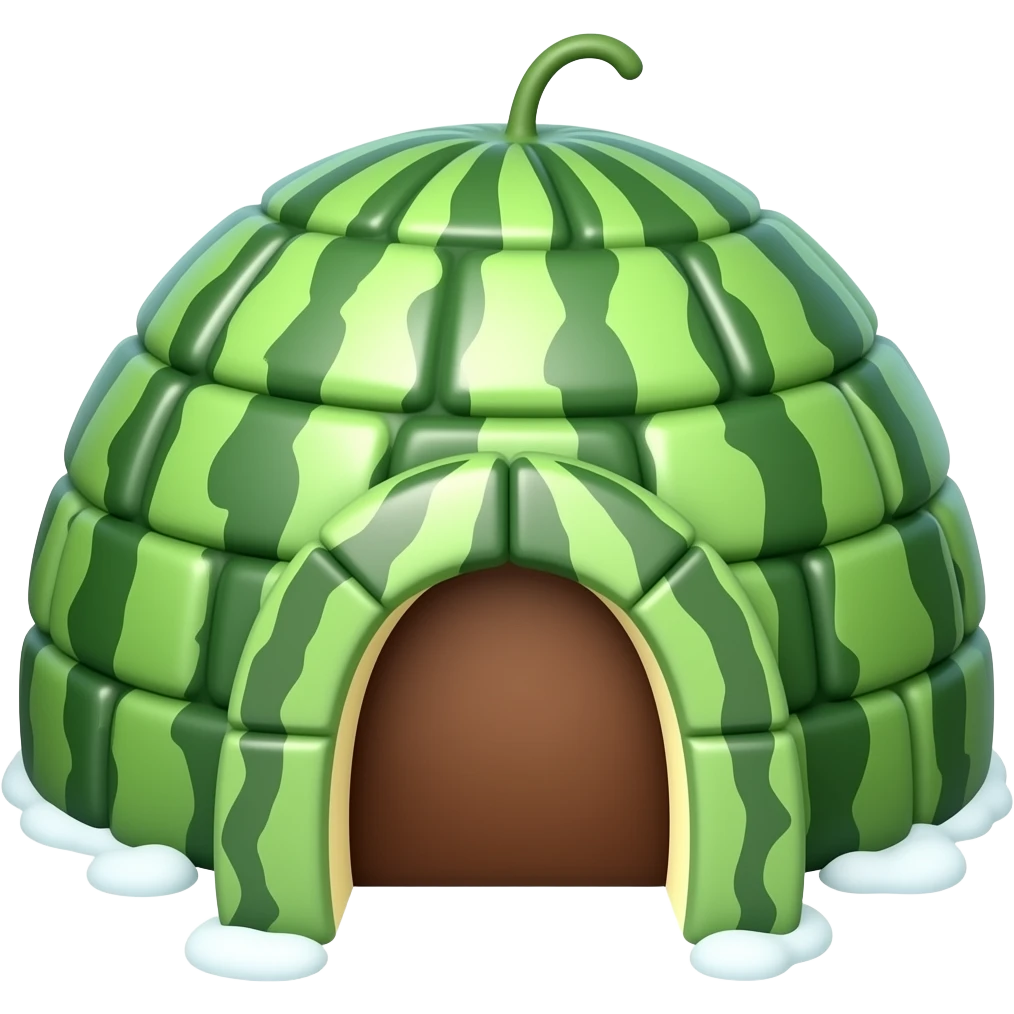 Watermelon igloo emoji