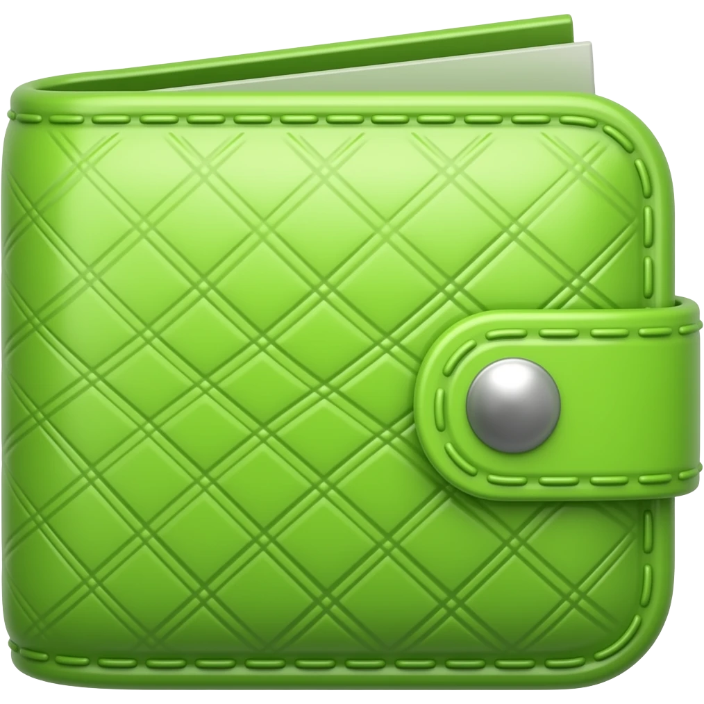 neon green wallet emoji