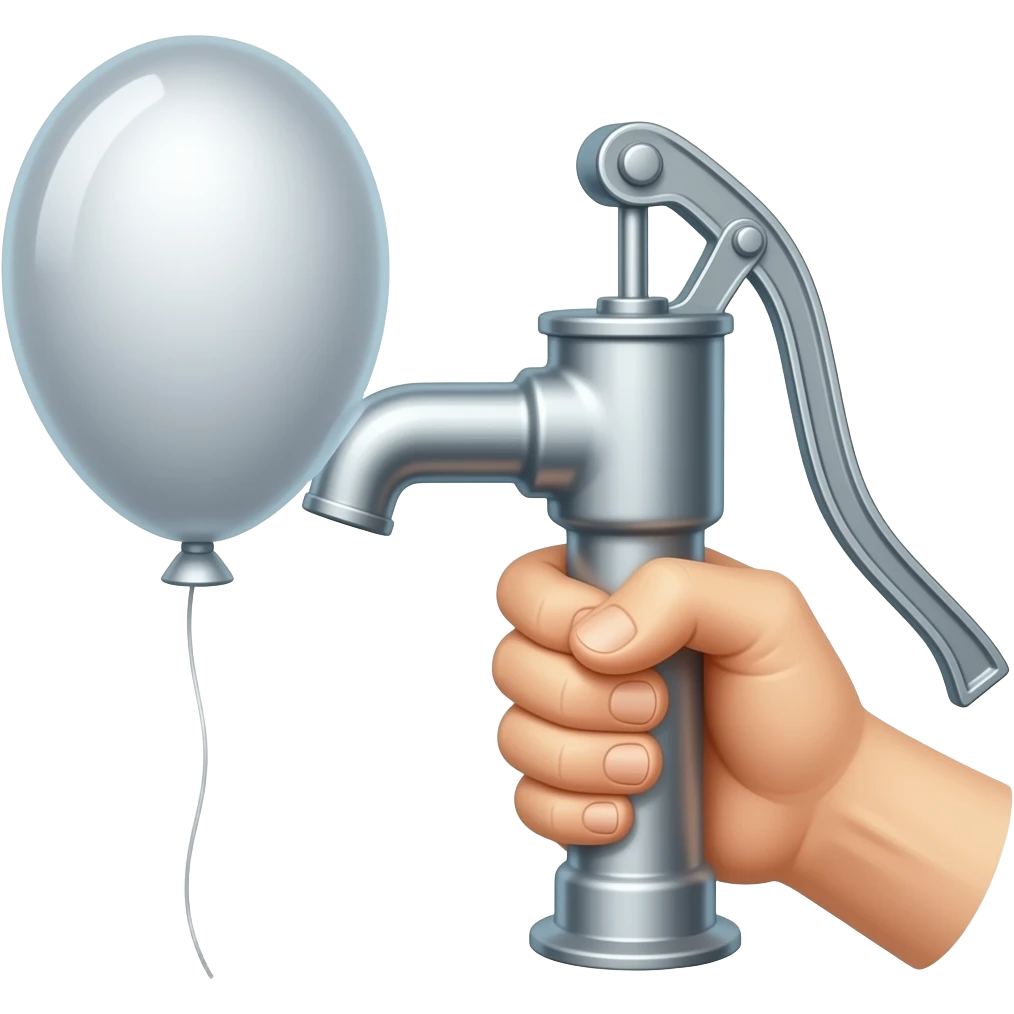 Hand pump inflation emoji