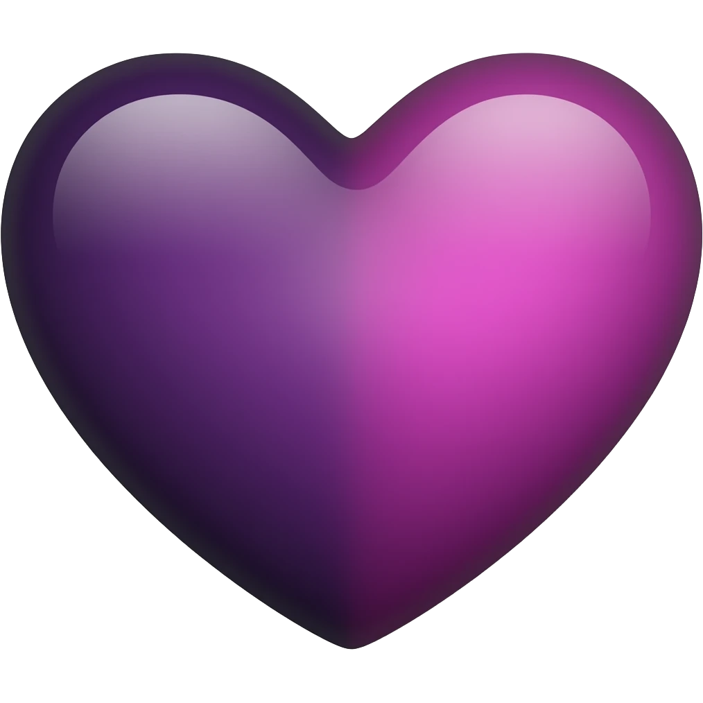 Half Navy blue heart and other half hot pink emoji
