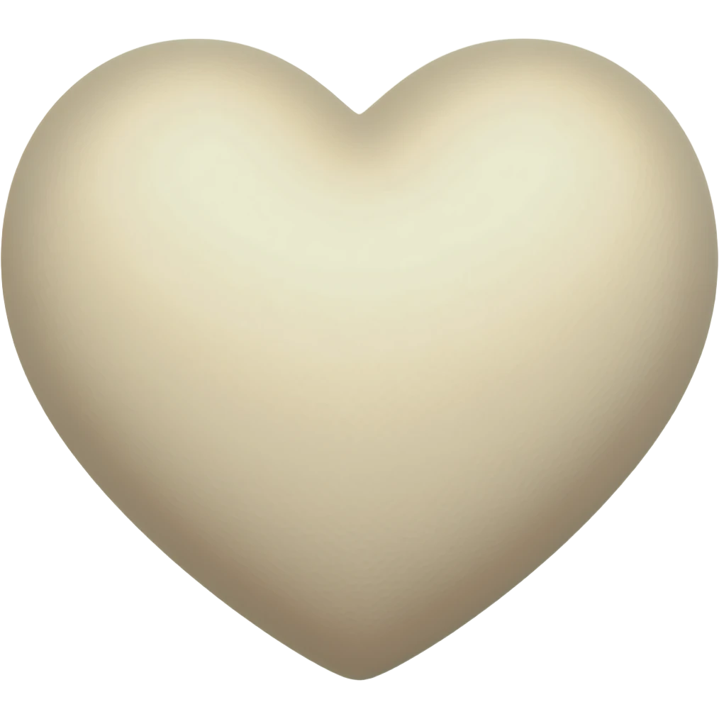 a lighter cream beige colored heart emoji