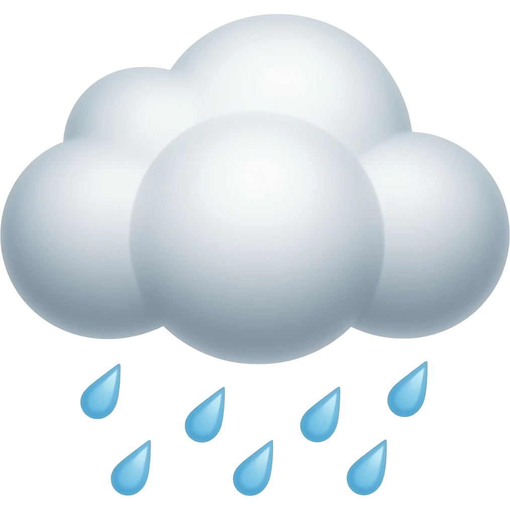 cloud with rain emoji