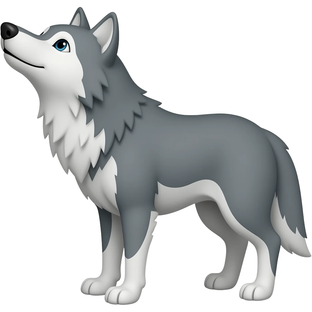 Wolf nodding head emoji