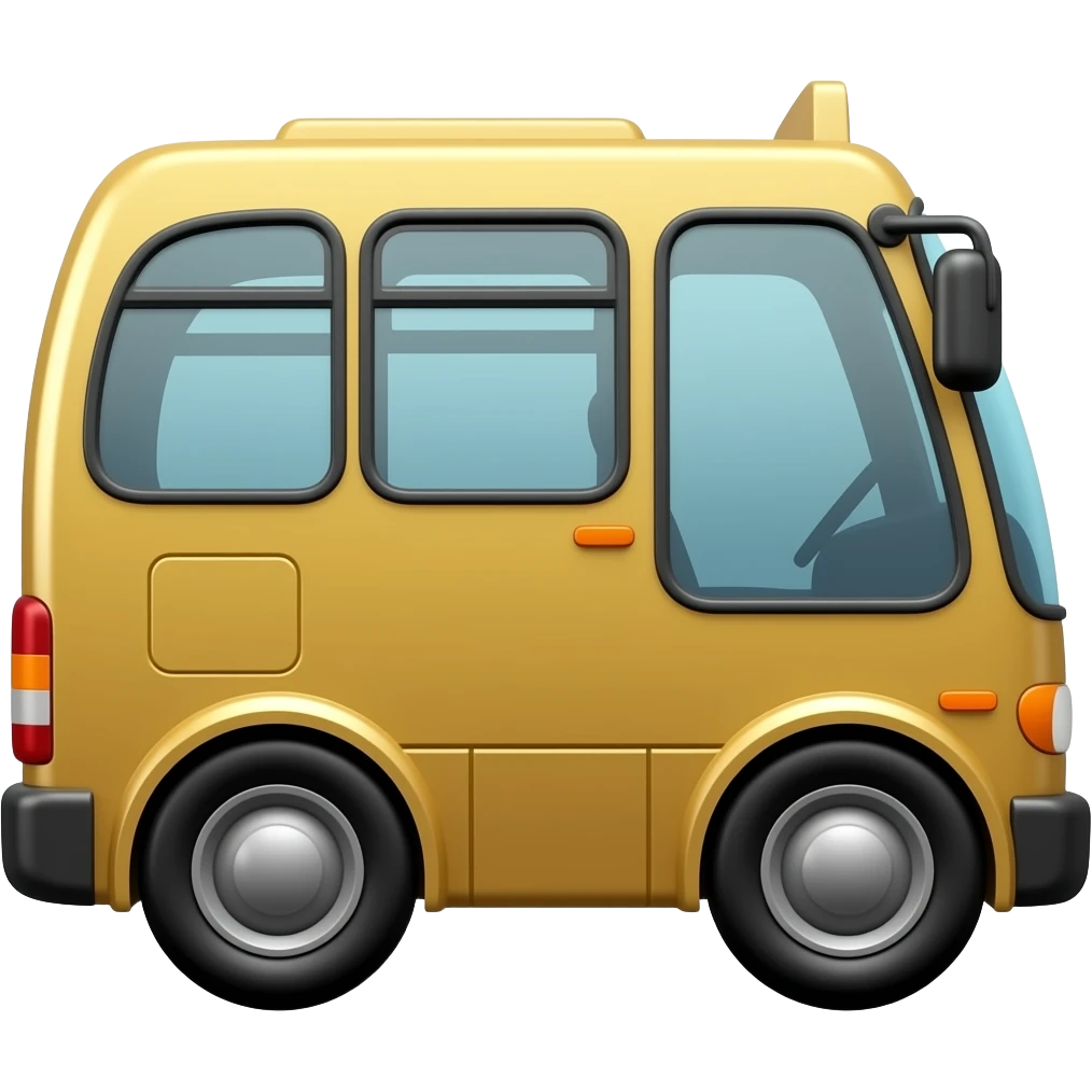 اتوبوس طلای از با دید از بغل emoji
