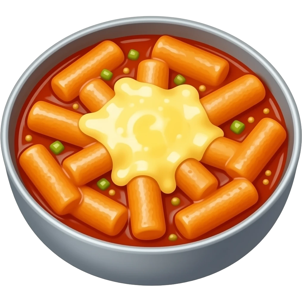 korean tteokbokki with cheese emoji