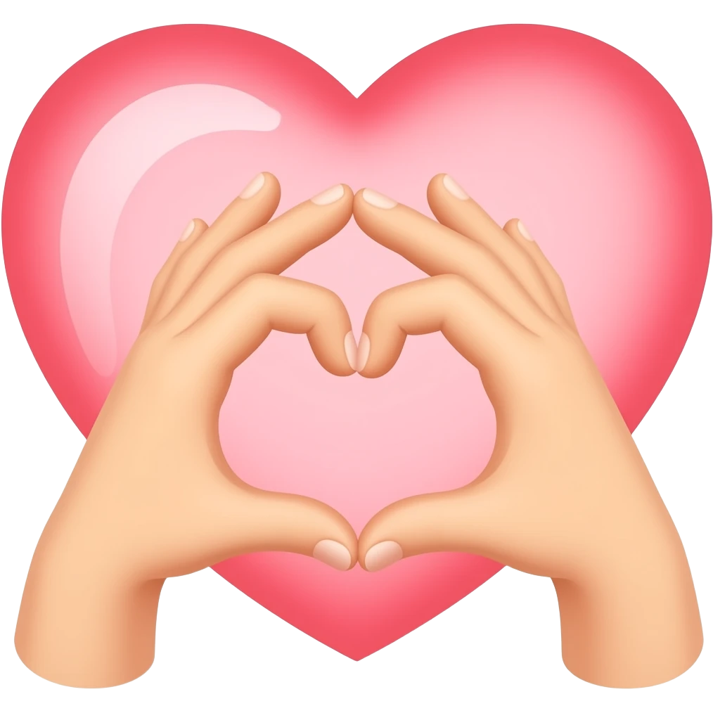 hand a love emoji heart emoji