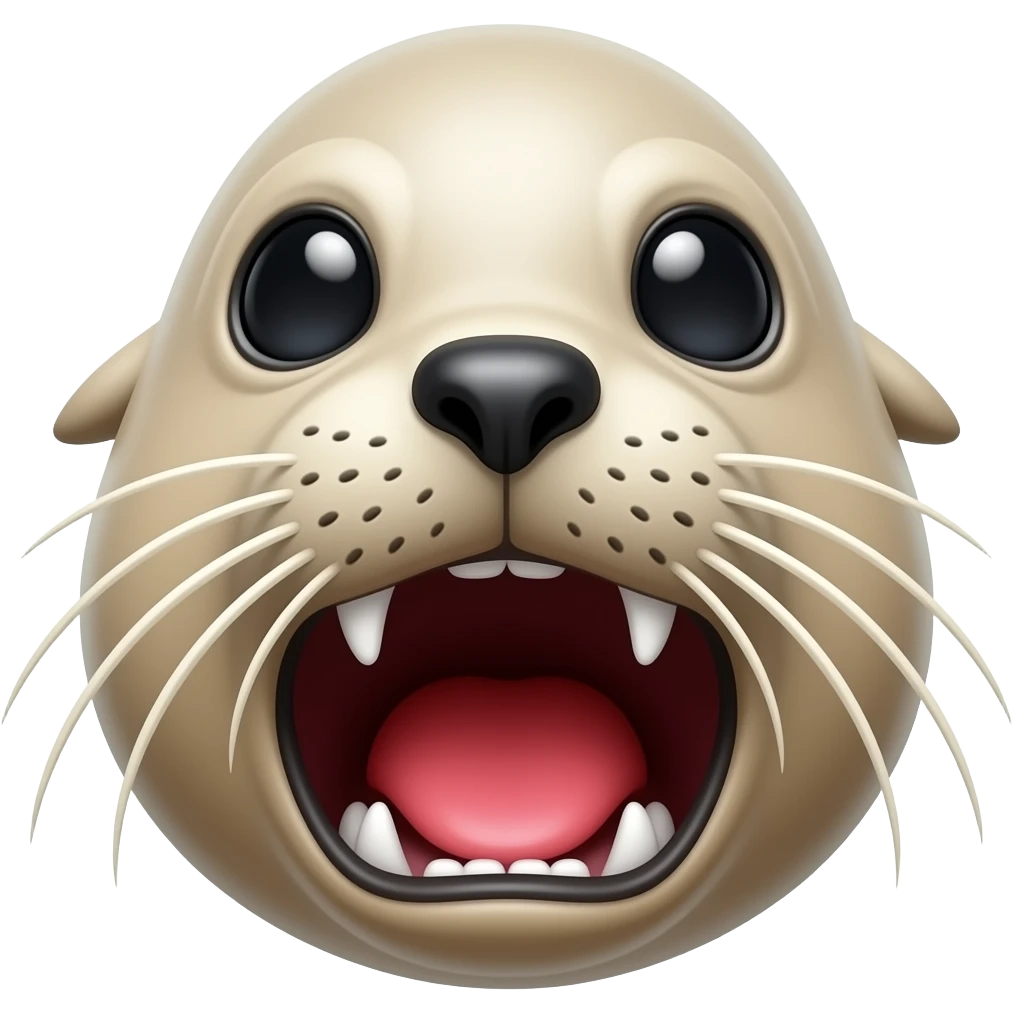 sealion screaming face emoji