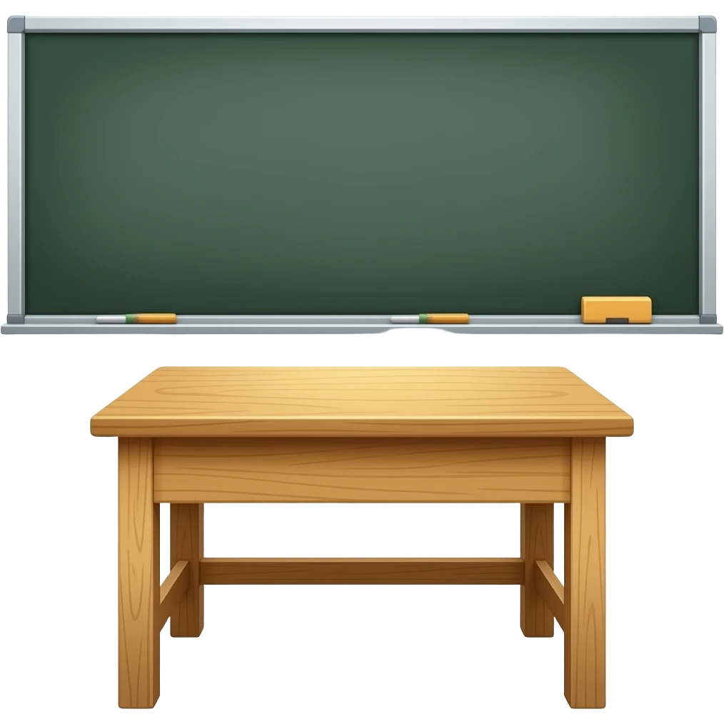 an empty school table emoji