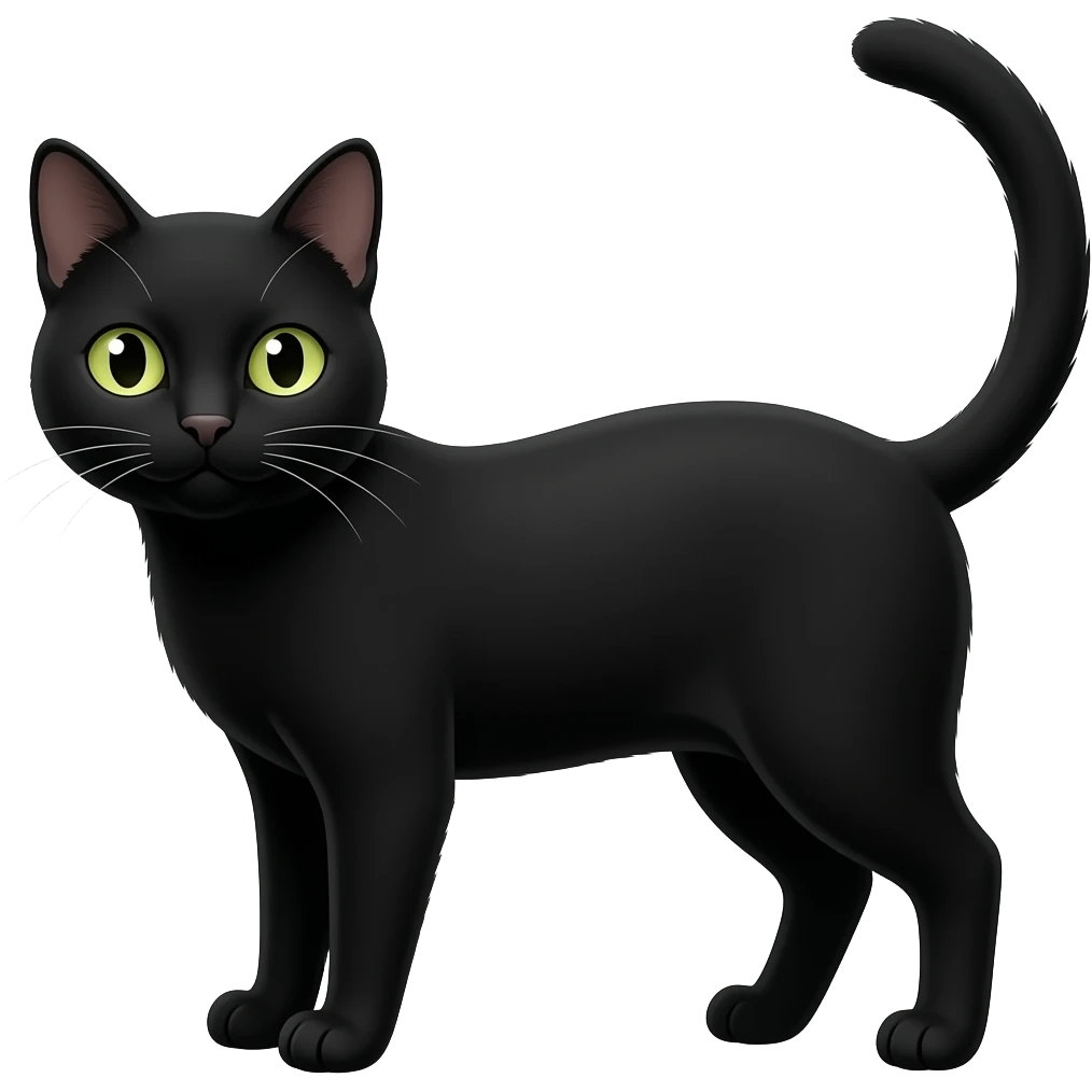Cat black emoji