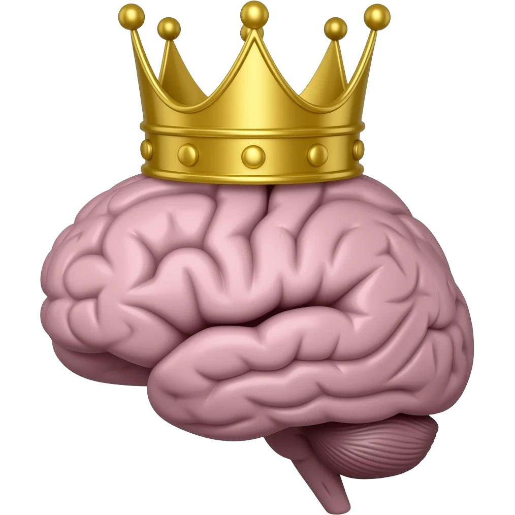 Brain with crown emoji
