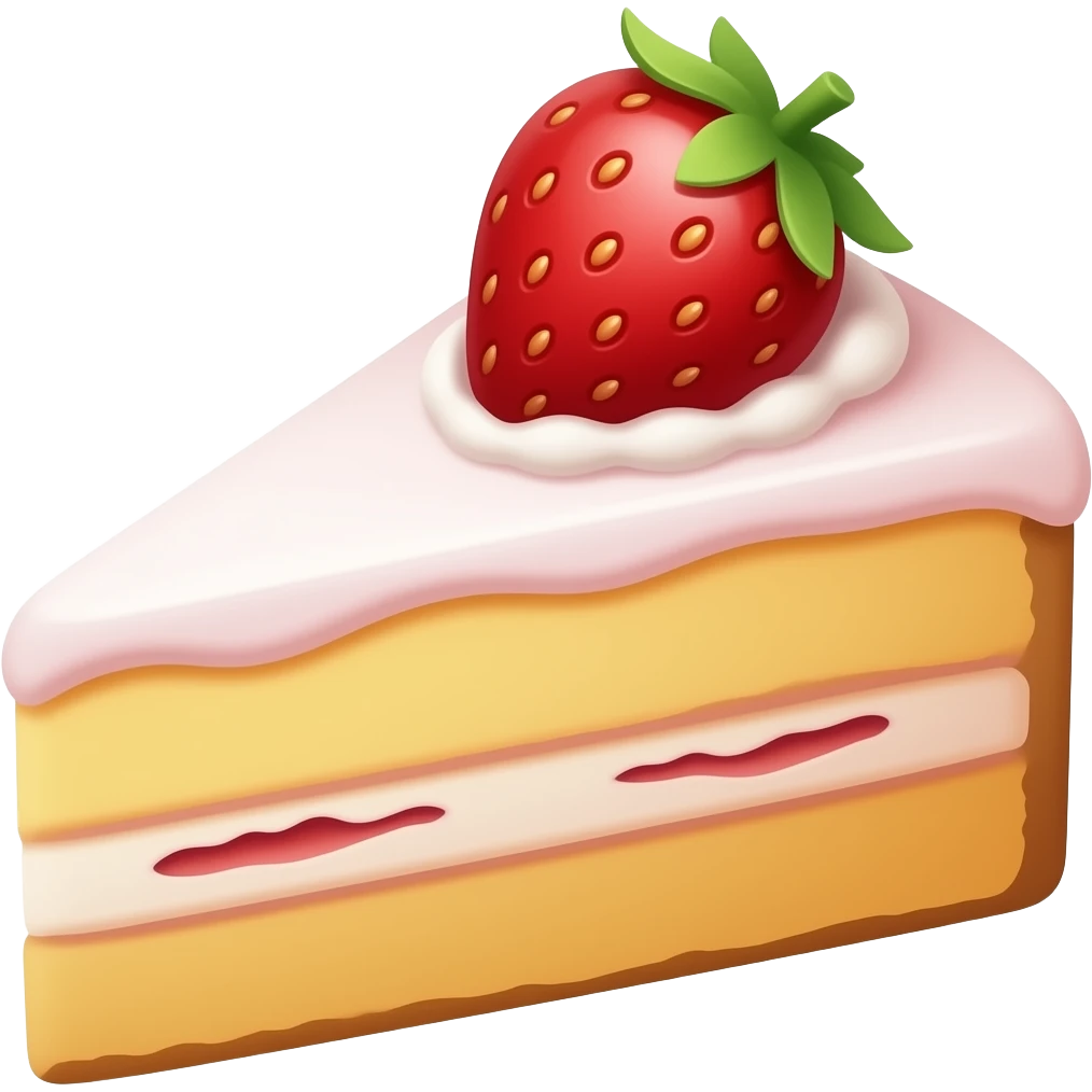 Strawberry cake emoji