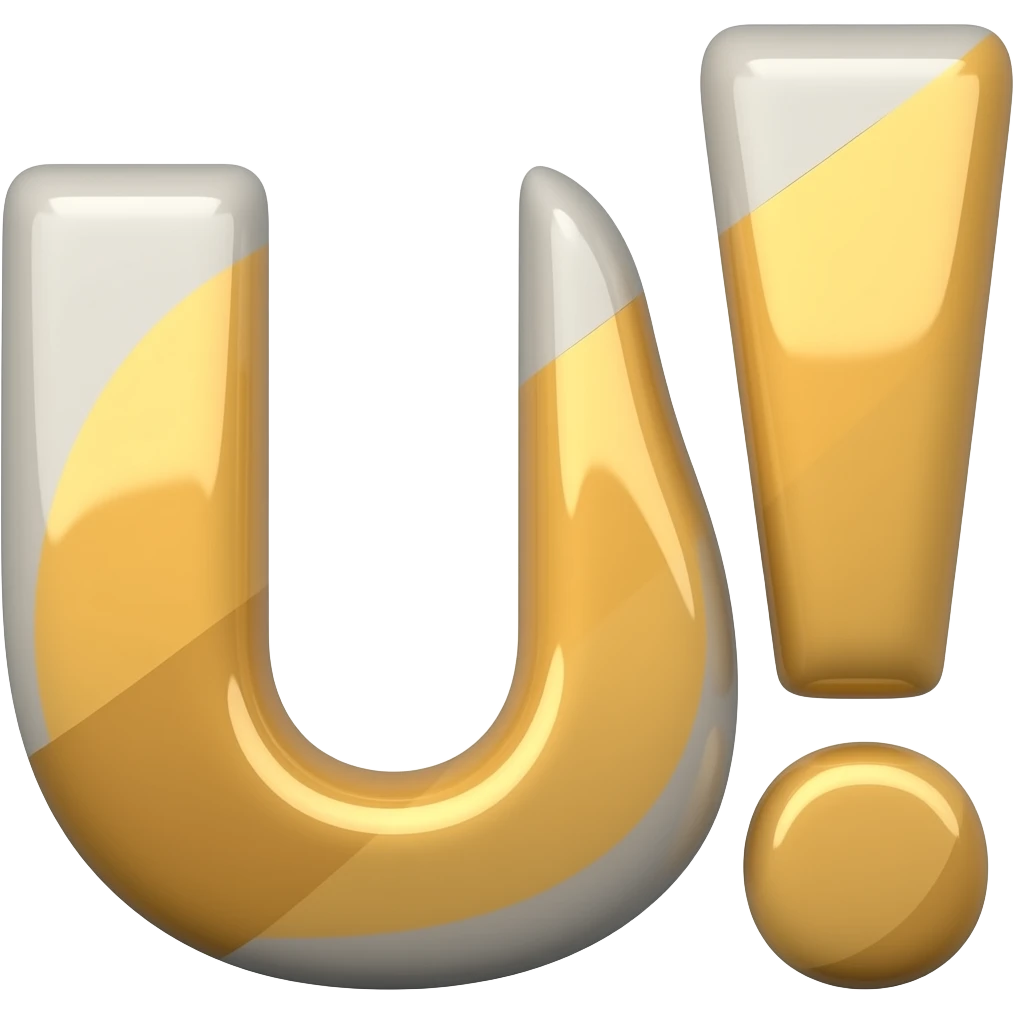 Adding ❗ in the slop of the letter U emoji