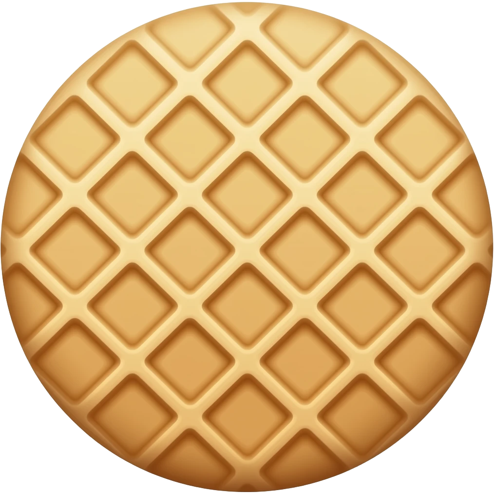 rounded wafer emoji