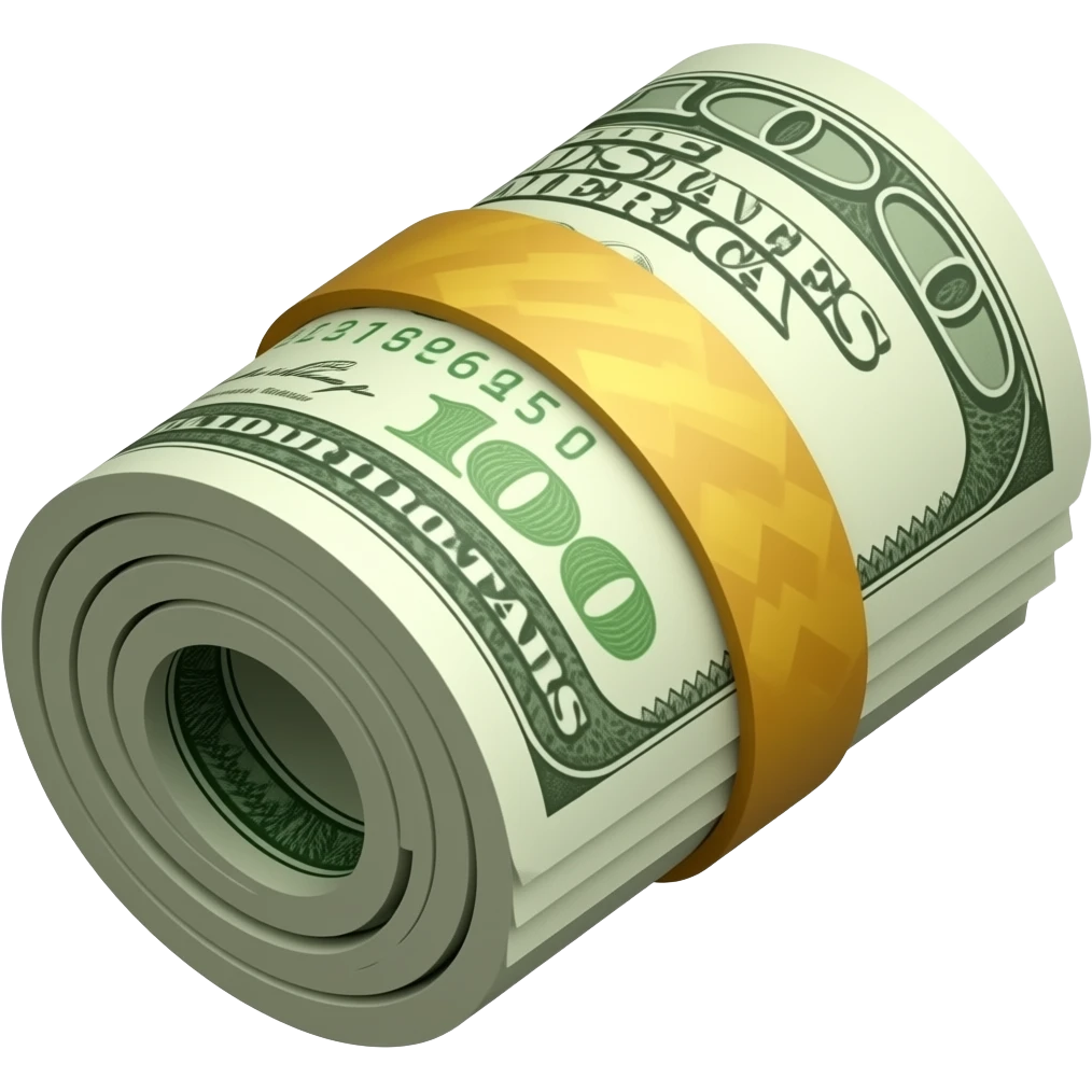 rolled money emoji
