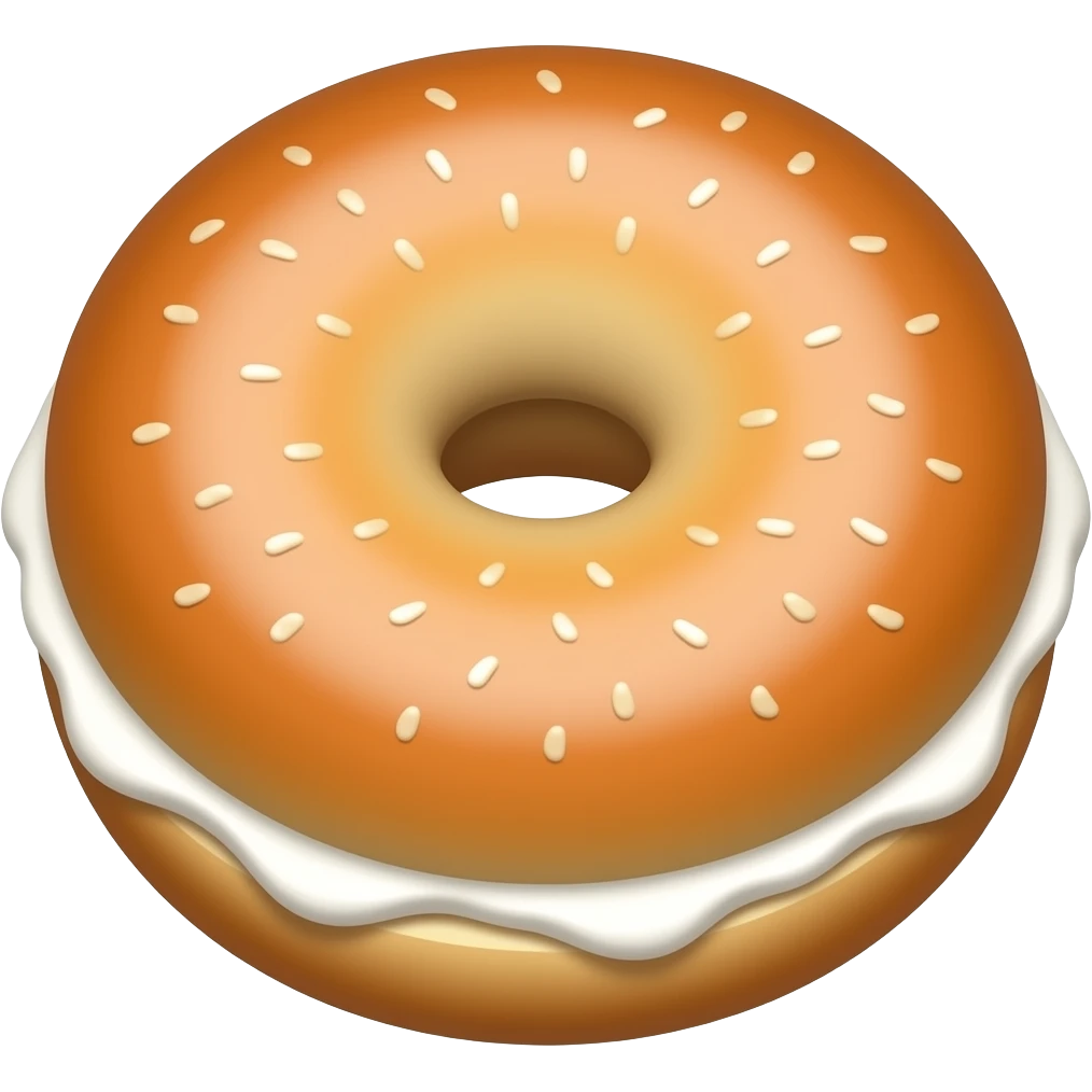 Everything bagel with cream cheese on them emoji