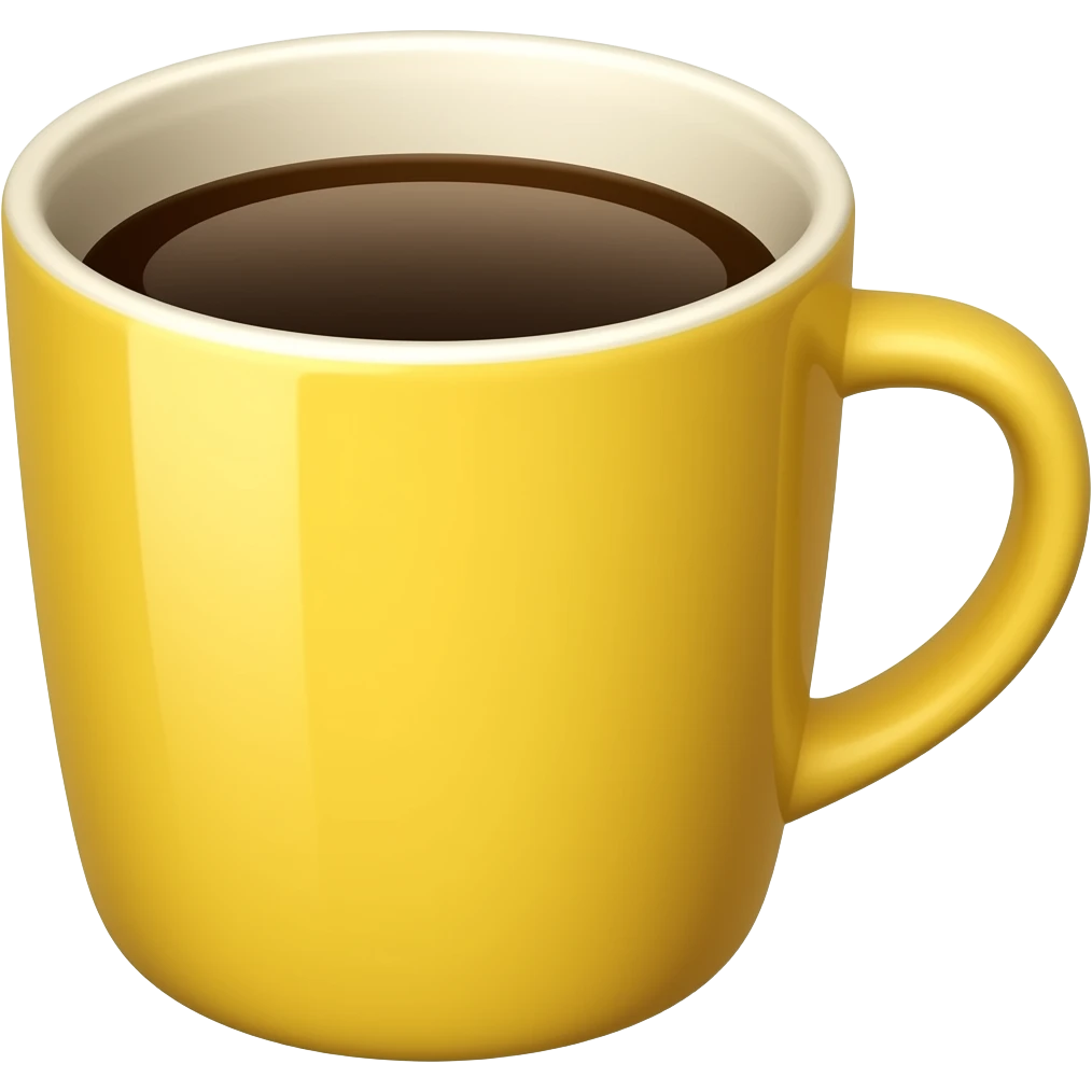 Cofee cup yellow emoji