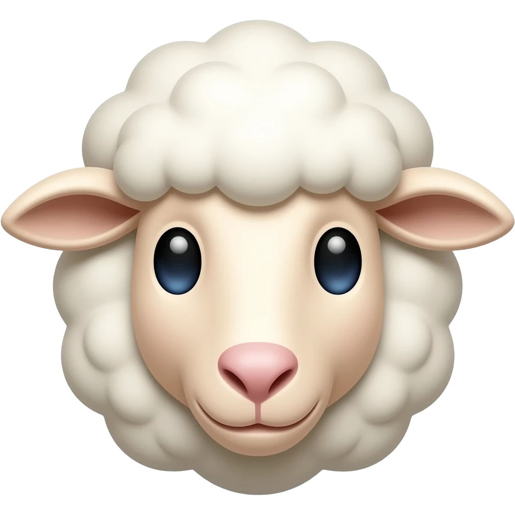 Sheep emoji face emoji